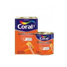 TINTA ACRILICA SUPER LAVAVEL BRANCO NEVE 3,6LT - CORAL