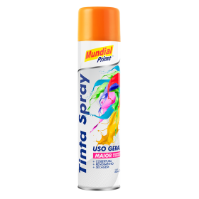 TINTA SPRAY LARANJA USO GERAL 400ML - MUNDIAL