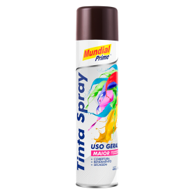 TINTA SPRAY MARROM USO GERAL 400ML - MUNDIAL