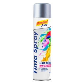 TINTA SPRAY CINZA MEDIO USO GERAL 400ML - MUNDIAL