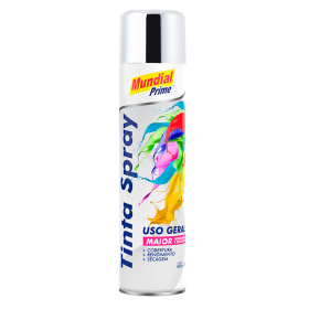 TINTA SPRAY CROMADO USO GERAL 400ML - MUNDIAL