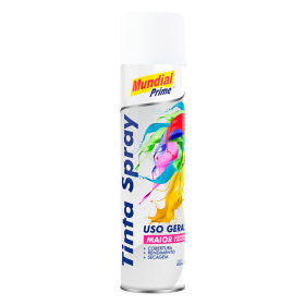 TINTA SPRAY BRANCO FOSCO USO GERAL 400ML - MUNDIAL