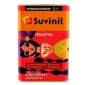 TINTA ACRILICA CRIATIVA BRANCO FOSCO 18LT - SUVINIL
